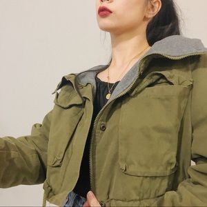 FLEECE CROP TOP JACKET